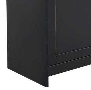 Grijs en Zwart Dressoir met Houtnerf – 160 cm – 4 Deuren en 3 Laden – Landelijke Stijl