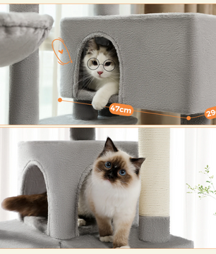 Luxe Kattenboom Multi-Level Toren met Kattencondo en Hangende Bal – Comfort en Speelplezier in Eén
