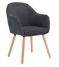 Moderne Eetkamerstoel met Armleuningen – Gestoffeerde Corduroy Keukenstoel – Scandinavisch Design – Comfortabele Rugleuning – Meerdere Kleuren