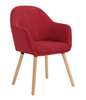 Moderne Eetkamerstoel met Armleuningen – Gestoffeerde Corduroy Keukenstoel – Scandinavisch Design – Comfortabele Rugleuning – Meerdere Kleuren