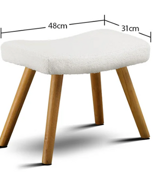 Luxe Beige Schommelstoel – Relax Fauteuil met Armleuningen en Hoofdsteun – Teddy Stof – Ergonomisch Ontwerp
