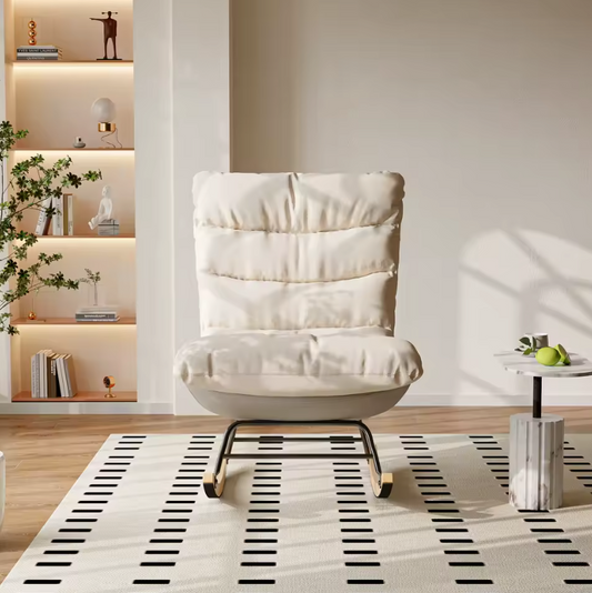 Japandi Luxe Cloud Fauteuil – Modern Design – Comfortabele Zitting – Crème en Grijs