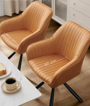 Stoelen Set van 2 Fluwelen Eetkamerstoelen met Armleuningen – Gestoffeerde Keukenstoelen tot 120 kg – Ergonomisch Design – Karamel Bruin & Groen