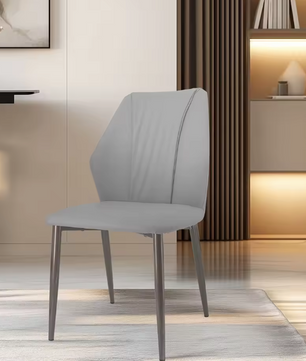 Set van 2 Elegante Eetkamerstoelen – Gevoerde Zitting & IJzeren Poten – Armloze Accentstoelen voor Woonkamer en Eetkamer