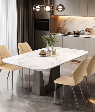 Set van 2 Elegante Eetkamerstoelen – Gevoerde Zitting & IJzeren Poten – Armloze Accentstoelen voor Woonkamer en Eetkamer