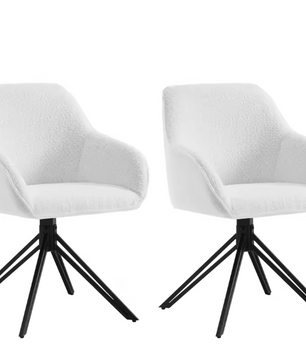 2 stks/set Corduroy Draaibare Eetkamerstoelen Ergonomische Gestoffeerde Keukenstoelen met Armleuningen Rugleuning Lounge Stoel voor Woonkamer