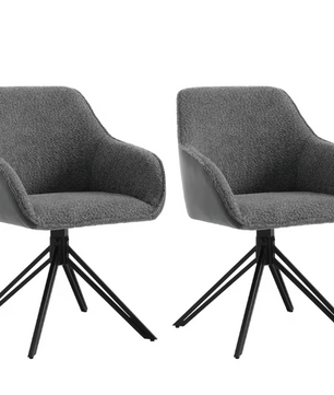 2 stks/set Corduroy Draaibare Eetkamerstoelen Ergonomische Gestoffeerde Keukenstoelen met Armleuningen Rugleuning Lounge Stoel voor Woonkamer