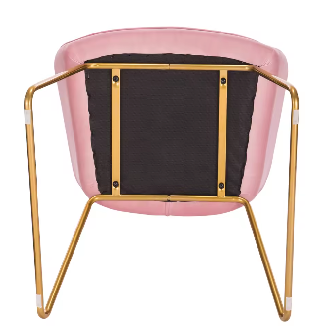 Vintage Fluwelen Eetkamerstoel – Met Armleuningen & Metalen Poten, Ergonomisch Design