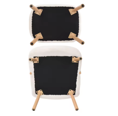 Schommelstoel met Voetenbank – Gewatteerd Kasjmier & Houten Frame – Comfortabel voor Woonkamer, Babyverzorging of Leeshoek