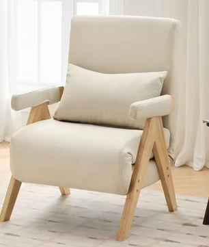 3-in-1 Slaapfauteuil met Draaibaar Houten Dienblad – Verstelbare Loungestoel & Bedfunctie