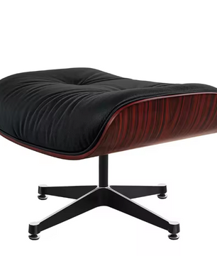 Klassieke Fauteuil – Licht Hout – Zwart Natuurlijk Leer