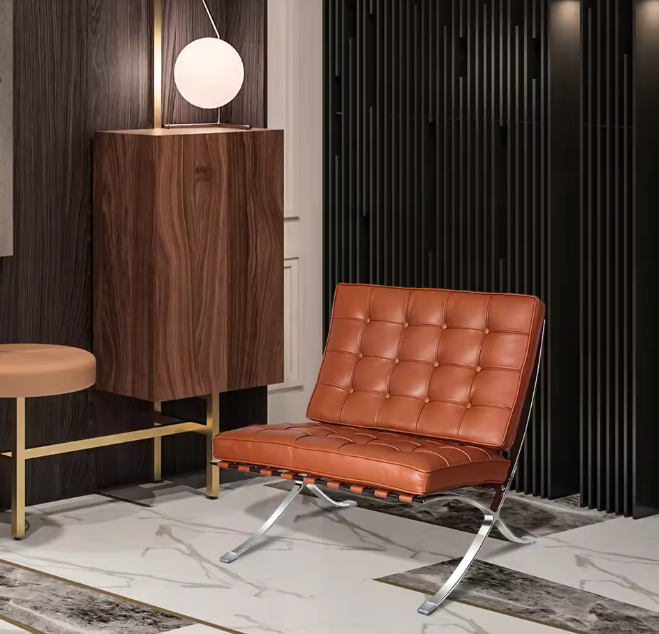 Nordic Stijl Klapbank Stoel – Moderne Vrijetijdsstijl voor Woonkamer of Kantoor