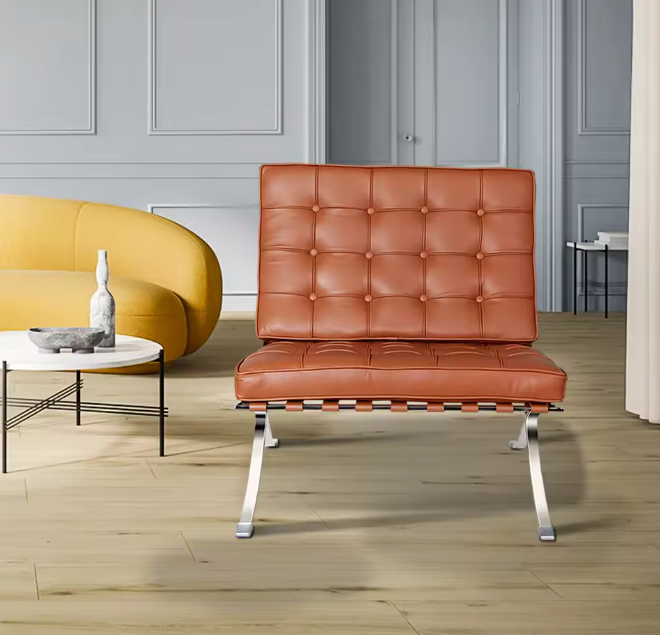Nordic Stijl Klapbank Stoel – Moderne Vrijetijdsstijl voor Woonkamer of Kantoor