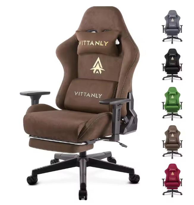 Verstelbare Stoffen Barkruk – Draaibaar met Rugleuning & Voetsteun, Modern en Comfortabel