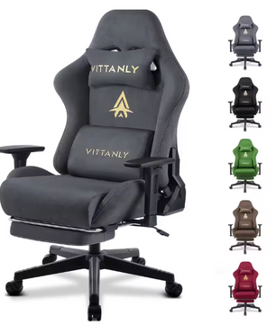Ergonomische Gamingstoel – Suède Look – Met Lendensteun – Verstelbaar