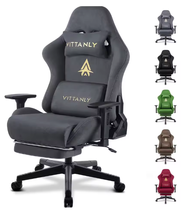 Verstelbare Stoffen Barkruk – Draaibaar met Rugleuning & Voetsteun, Modern en Comfortabel