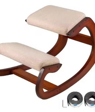 Ergonomische Houten Kniestoel – Schommelend – Met Dik Kussen