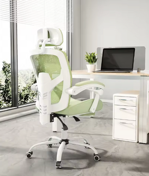 Ergonomische Draaistoel – Ligfunctie – Mesh Rug – Lendensteun & Voetsteun