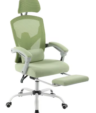 Ergonomische Draaistoel – Ligfunctie – Mesh Rug – Lendensteun & Voetsteun