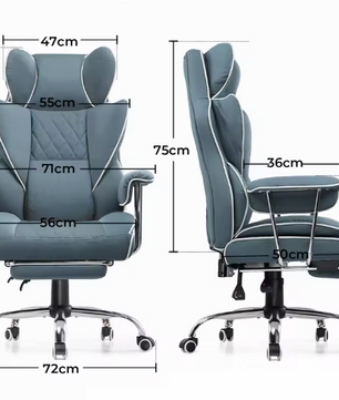 Ergonomische Gamingstoel – Pocketvering – Voetsteun – Lendensteun