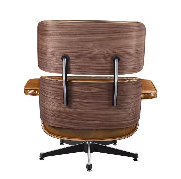 XL Klassieke Lounge Fauteuil – Walnoothout & Toplaag Koeienhuid, Luxe en Comfortabel