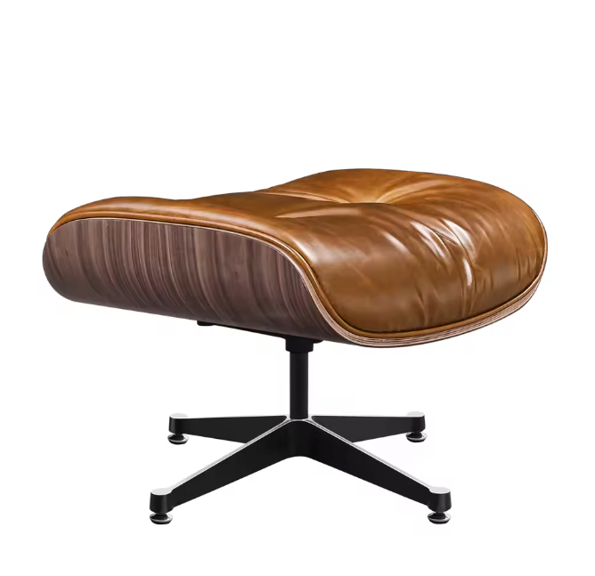 XL Klassieke Lounge Fauteuil – Walnoothout & Toplaag Koeienhuid, Luxe en Comfortabel