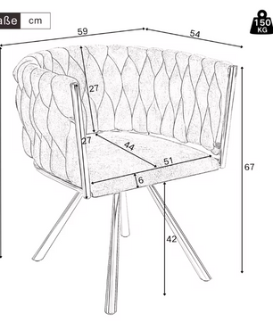 Set van 2 Linnen Draaistoelen – Modern & Comfortabel – Metalen Poten
