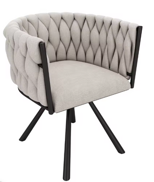 Set van 2 Linnen Draaistoelen – Modern & Comfortabel – Metalen Poten