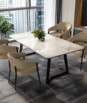 Set van 2 Luxe Eetkamerstoelen – Microvezel Leer – Gewatteerde Zitting