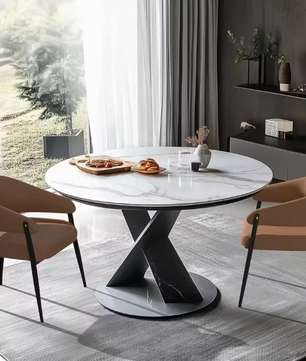 Set van 2 Luxe Eetkamerstoelen – Microvezel Leer – Gewatteerde Zitting