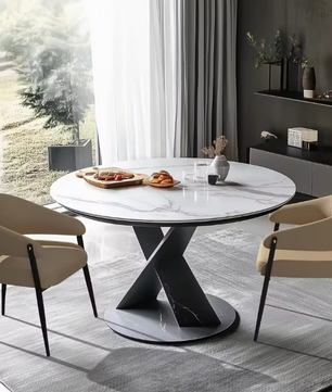 Set van 2 Luxe Eetkamerstoelen – Microvezel Leer – Gewatteerd