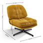 Moderne Draaibare Loungestoel – Zachte Corduroy – Verdikt Kussen