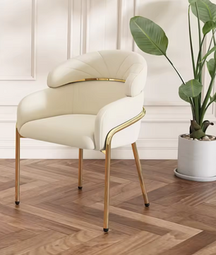 Luxe Fluwelen Eetkamerstoel – Gouden Poten – Getufte Rug