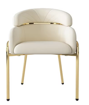 Luxe Fluwelen Eetkamerstoel – Gouden Poten – Getufte Rug