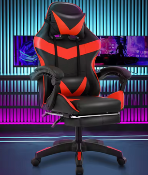 Massage Gamingstoel – Verstelbare Draaistoel met Voetsteun & Lendensteun, Ergonomisch en Comfortabel
