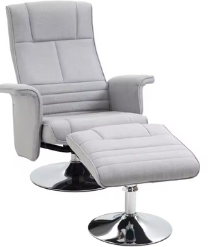 Elektrische Massagestoel met Voetensteun & Relaxfunctie – Grijs