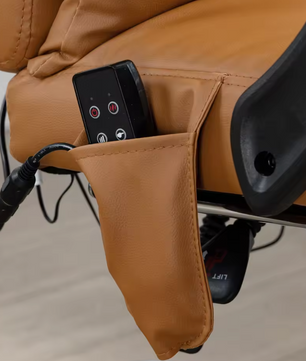 Ergonomische Bureaustoel met Massagefunctie – Kunstleer, 6 Massagepunten, Verwarmde Taille & Voetsteun