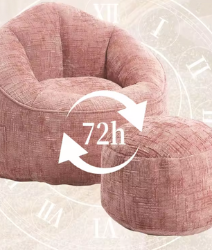 Zitzak Fauteuil met Voetsteun – Comfortabel & Gestoffeerd Design