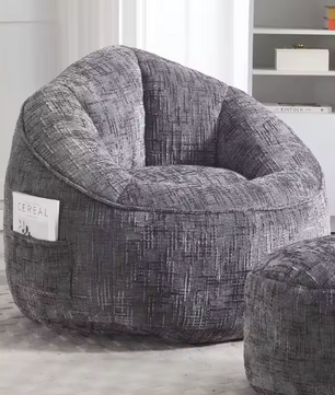 Zitzak Fauteuil met Voetsteun – Comfortabel & Gestoffeerd Design