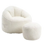Zitzak Fauteuil met Voetsteun – Comfortabel & Gestoffeerd Design