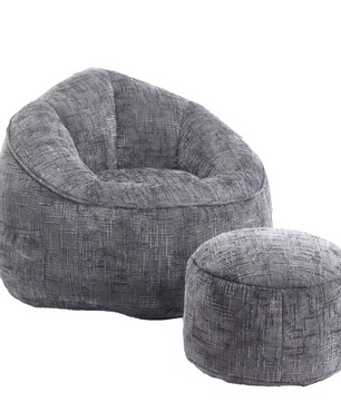 Zitzak Fauteuil met Voetsteun – Comfortabel & Gestoffeerd Design