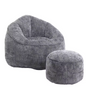 Zitzak Fauteuil met Voetsteun – Comfortabel & Gestoffeerd Design