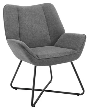 Linnen Loungestoel Donkergrijs of Beige – Ergonomisch Design – Metalen Frame