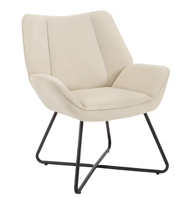 Linnen Loungestoel Donkergrijs of Beige – Ergonomisch Design – Metalen Frame