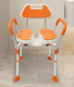 Douchestoel met Armleuningen – Verstelbaar, Antislip en Comfortabel