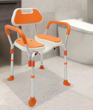 Douchestoel met Armleuningen – Verstelbaar, Antislip en Comfortabel