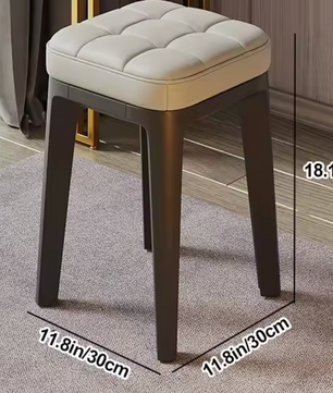 Set van 2 Gestoffeerde Kunstleren Barkrukken – Voor Keukeneiland of Bar – Compact en Comfortabel – Grijs, Oranje of Donker Wit