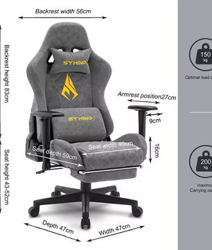 Vintage Gamingstoel – Ergonomisch Design met PU-Lederen Bekleding