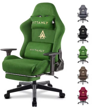 Gamingstoel met Voetsteun – Verstelbare Bureaustoel met Hoofdsteun