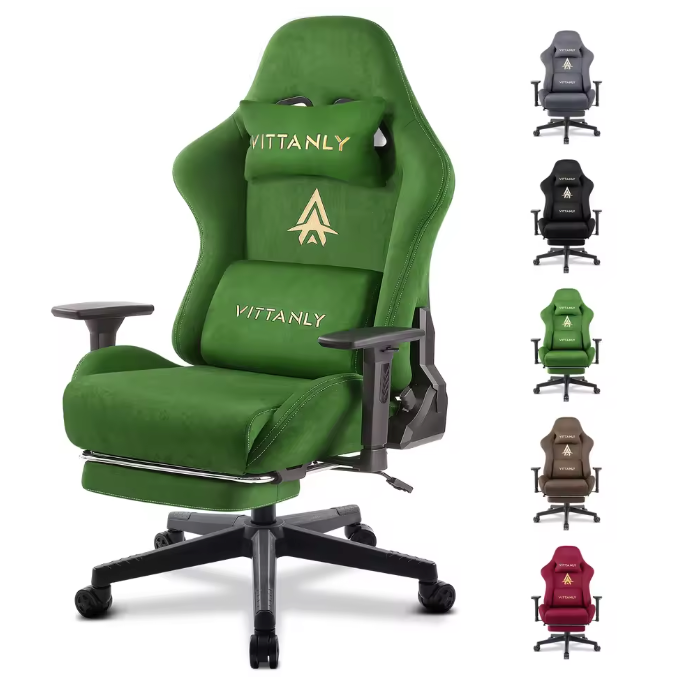 Gamingstoel met Voetsteun – Verstelbare Bureaustoel met Hoofdsteun